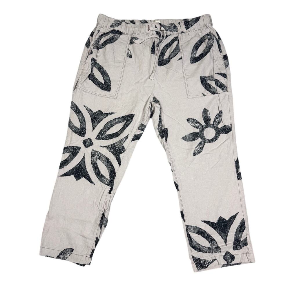 Anthropologie Pilcro Betty Drawstring Linen Pants Womens Size LP